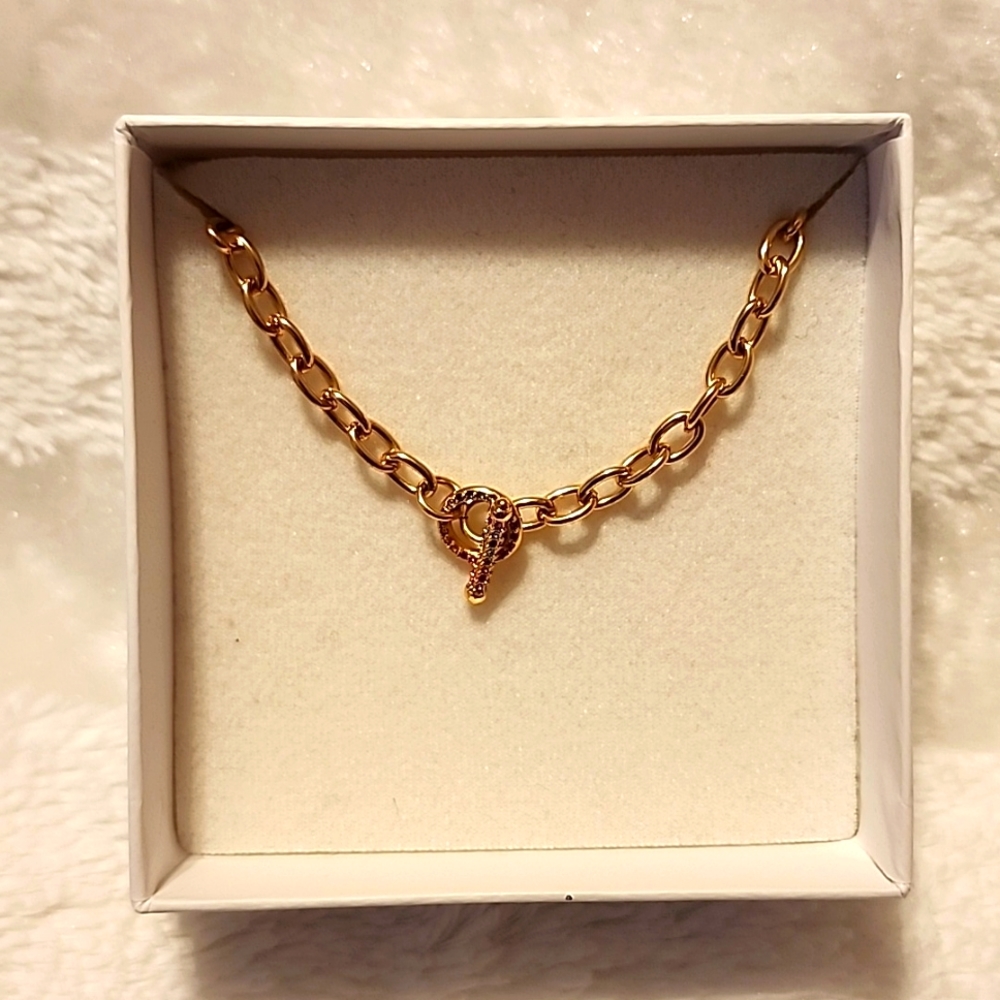 DVF x Swarovski Crystal Embellished Toggle  necklace